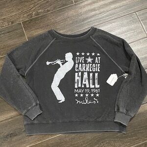 RECYCLED KARMA Graphic Black /CHARCOAL Sweatshirt SZ. S NWT